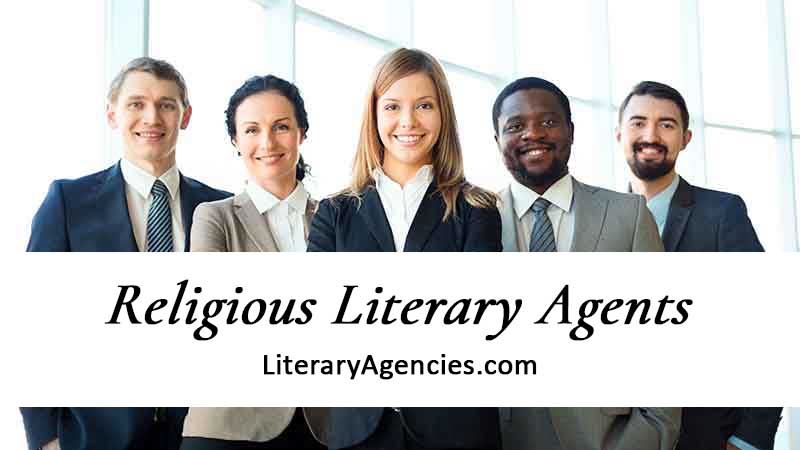 Diverse group of religious literary agents wearing suits and smiling