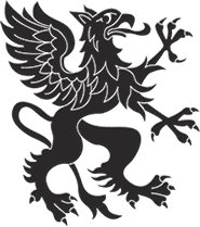 Black griffin logo with talons for The Bestselling Author, LLC